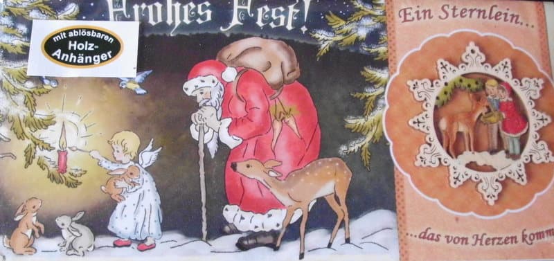 Weihnachtskarte Schlitten